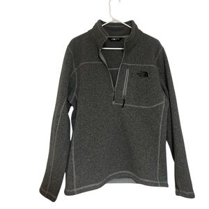 The north face Men's Gray Zip-Up Sweater